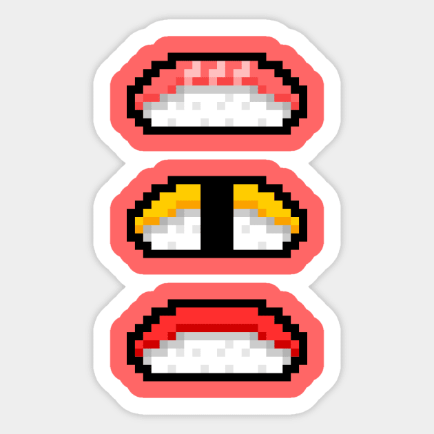 Pixel Nigiri Sushi Sticker by sombrasblancas